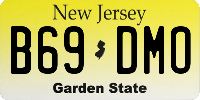 NJ license plate B69DMO