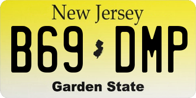 NJ license plate B69DMP