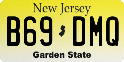 NJ license plate B69DMQ