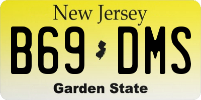 NJ license plate B69DMS