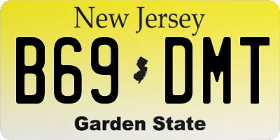 NJ license plate B69DMT