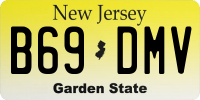 NJ license plate B69DMV