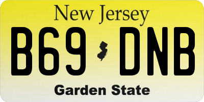 NJ license plate B69DNB