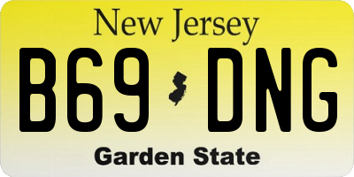 NJ license plate B69DNG