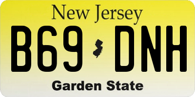 NJ license plate B69DNH