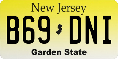 NJ license plate B69DNI