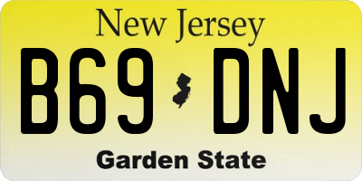 NJ license plate B69DNJ