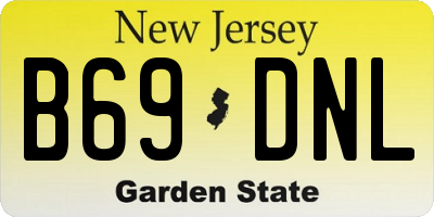 NJ license plate B69DNL