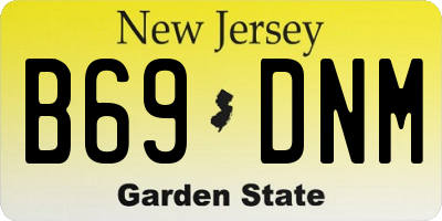 NJ license plate B69DNM