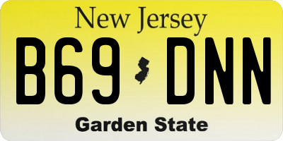 NJ license plate B69DNN