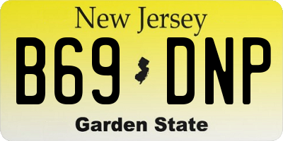 NJ license plate B69DNP
