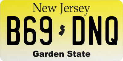 NJ license plate B69DNQ