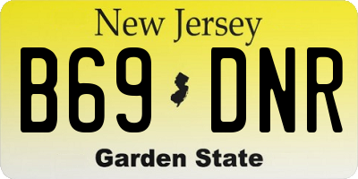 NJ license plate B69DNR