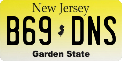 NJ license plate B69DNS