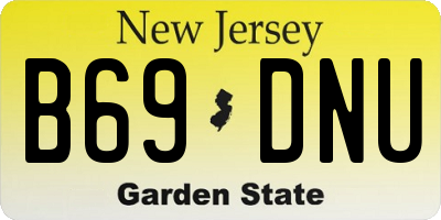 NJ license plate B69DNU
