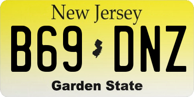 NJ license plate B69DNZ