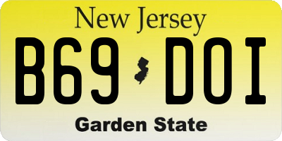 NJ license plate B69DOI