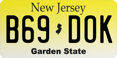 NJ license plate B69DOK