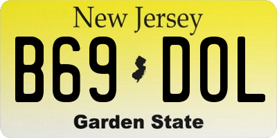 NJ license plate B69DOL