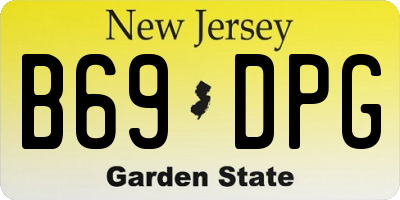NJ license plate B69DPG