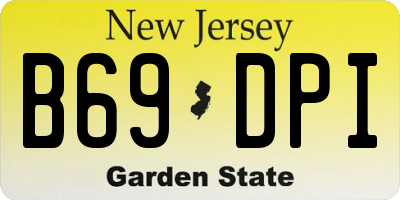 NJ license plate B69DPI
