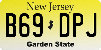 NJ license plate B69DPJ