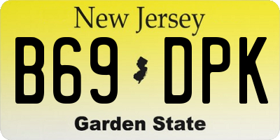 NJ license plate B69DPK