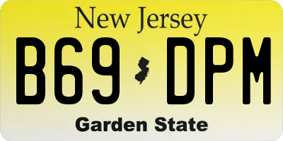 NJ license plate B69DPM