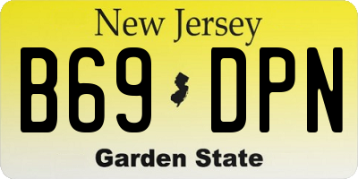 NJ license plate B69DPN