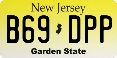 NJ license plate B69DPP
