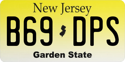 NJ license plate B69DPS