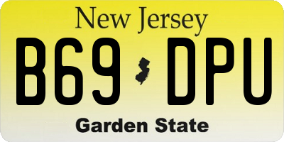 NJ license plate B69DPU