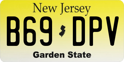 NJ license plate B69DPV