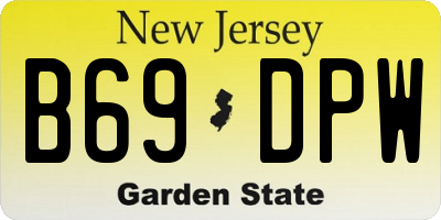 NJ license plate B69DPW