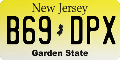 NJ license plate B69DPX