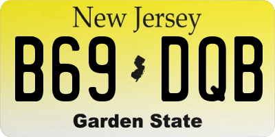 NJ license plate B69DQB