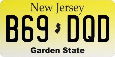 NJ license plate B69DQD