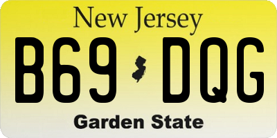 NJ license plate B69DQG