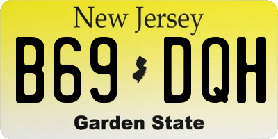 NJ license plate B69DQH