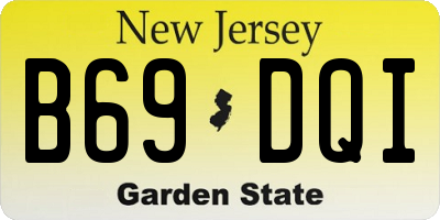 NJ license plate B69DQI