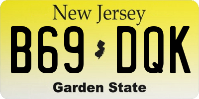 NJ license plate B69DQK