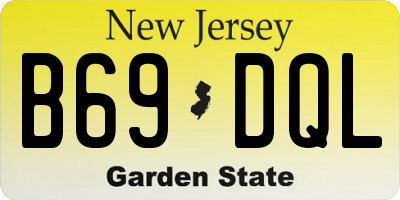 NJ license plate B69DQL