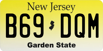 NJ license plate B69DQM
