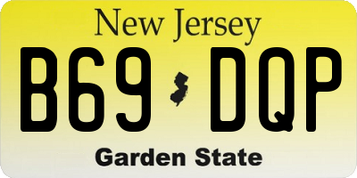 NJ license plate B69DQP