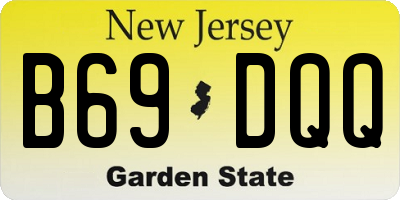 NJ license plate B69DQQ