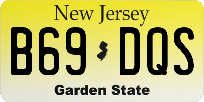 NJ license plate B69DQS
