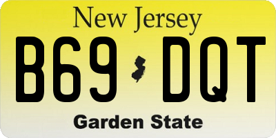 NJ license plate B69DQT