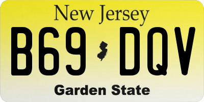 NJ license plate B69DQV
