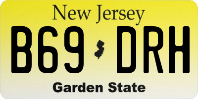 NJ license plate B69DRH