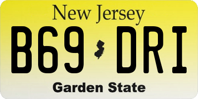 NJ license plate B69DRI